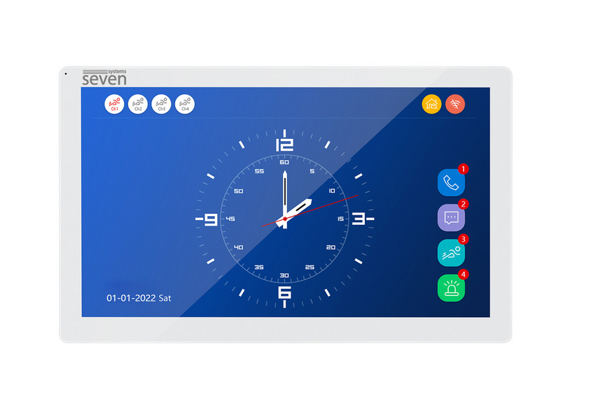 Комплект Wi-Fi домофона 10 дюймів з панеллю виклику зі зчитувачем карт в офіс SEVEN DP-7517/02Kit white 1969983452 фото