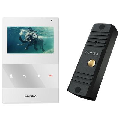 Комплект відеодомофону Slinex ML-16HD(Black)+SQ-04M(White) 30253 фото