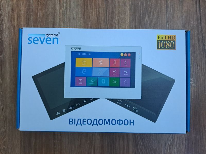 IP-відеодомофон SEVEN DP-7577 FHDW black  21893 фото