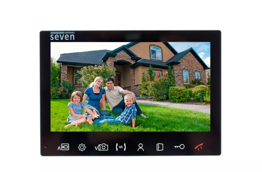 IP-відеодомофон SEVEN DP-7577 FHDW black  21893 фото