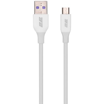 Кабель 2E USB-A-MICROUSB, GLOW, 1M, WHITE (2E-CCAM-WH) 33099 фото