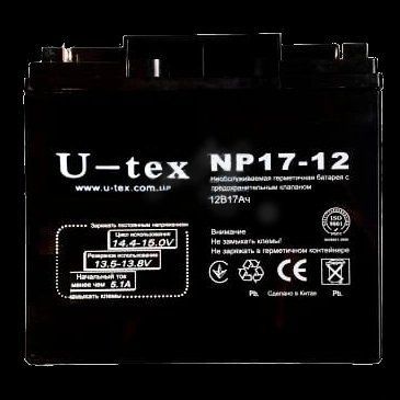 U-tex 12В / 17 A Акумулятор 28445 фото