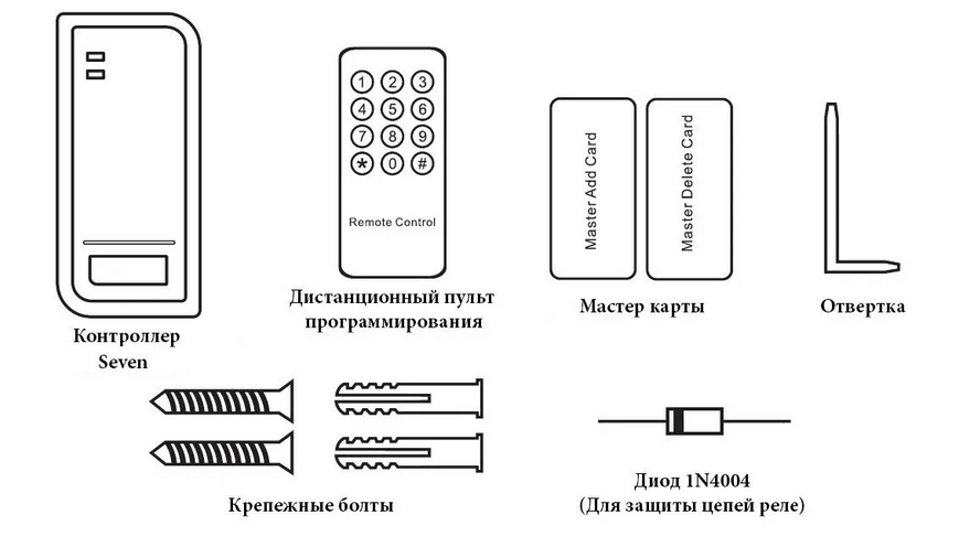 Контролер доступу + зчитувач SEVEN CR-7462w (EM-Marin+ MIFARE) CR7462w фото