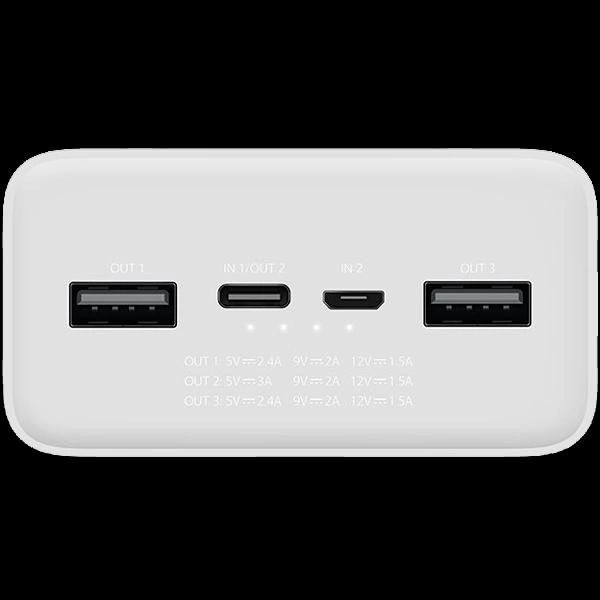 Xiaomi Mi Power Bank 3 30000 mAh 24W Fast Charge PB3018ZM White (VXN4307CN) Повербанк 28760 фото