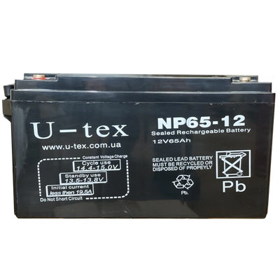 U-tex 12В / 65 Ah Акумулятор 28702 фото