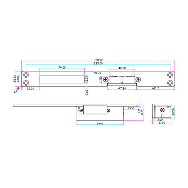 Электромеханическая защелка YS-132NC ses0336 фото