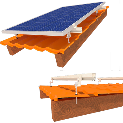 InstallKit IK-XL-M-1 Комплект крепления 1 солнечных панелей до 1145мм металлочерепица профнастил шифер 29992 фото