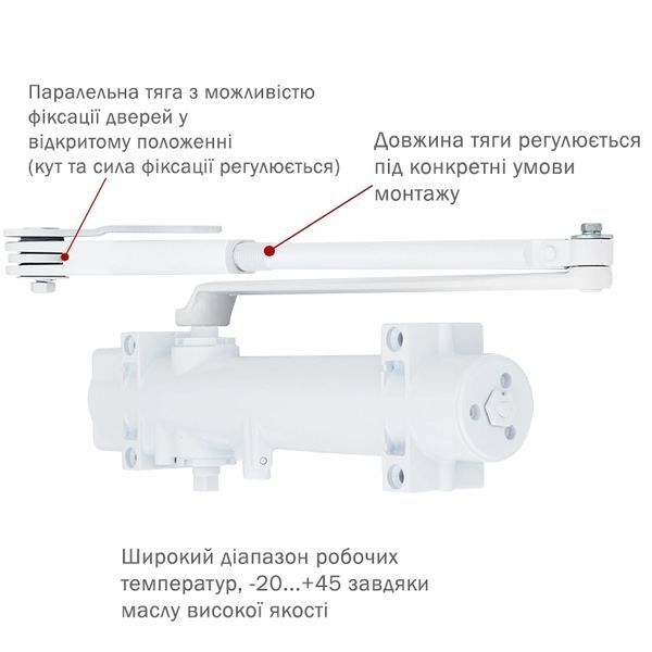 RYOBI 4550 DS-4550P WHITE BC/DA PRL_HO_ARM Доводчик 120кг 1400мм 29406 фото
