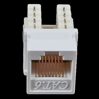 EPNew 6KTVM-U0WH Модуль KeyStone RJ45 UTP, кат. 6, 110, Slim, W - 16.6 мм, білий 27048 фото