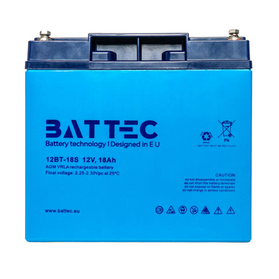 Акумуляторна батарея 12В/18Аг BATTEC BT18 фото