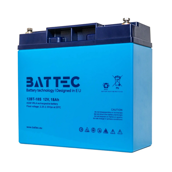 Акумуляторна батарея 12В/18Аг BATTEC BT18 фото