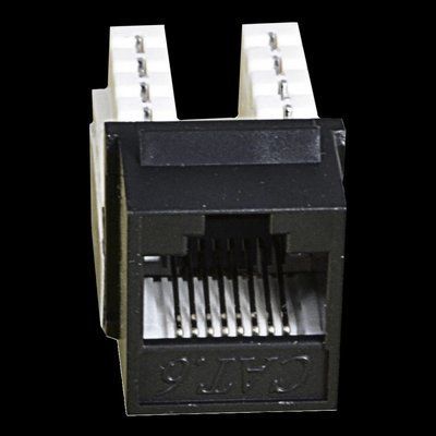 EPNew 6KTVM-U0BK Модуль KeyStone RJ45 UTP, кат. 6, 110, Slim, W - 16.6 мм, чорний 27049 фото