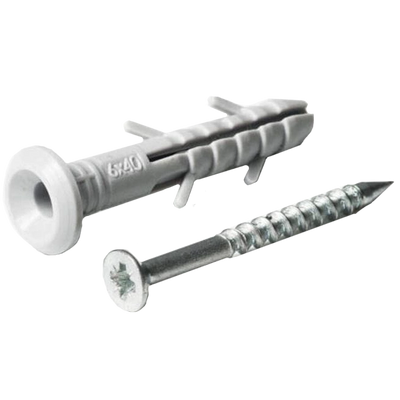 APRO SMTG-60060-C Дюбель-гвоздь быстрого монтажа полиэтиленовый гриб 6х60 (пач.100шт.) 29074 фото