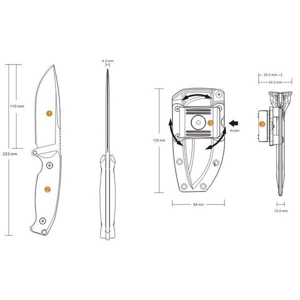 Ruike Jager F118-B Ніж 29902 фото