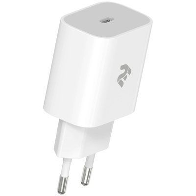 Зарядний пристрій мережевий 20Вт білий 2E USB-C PD 33109 фото