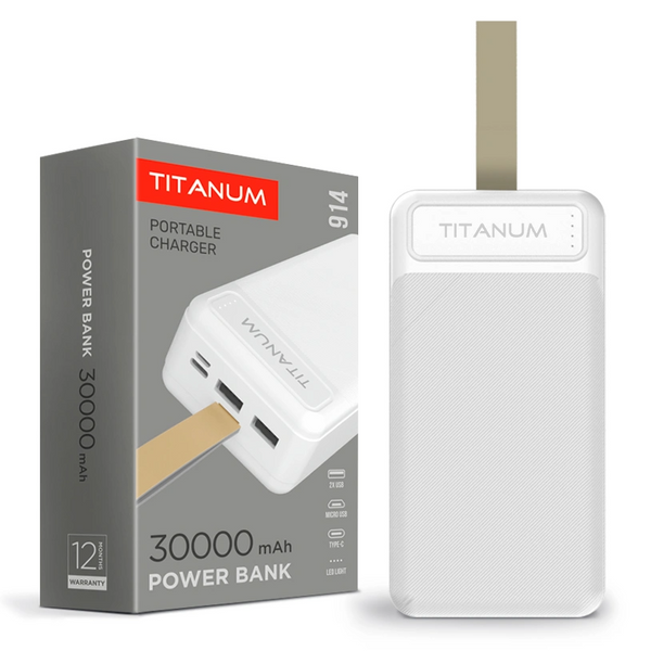 TITANUM 914 White 30000mAh Повербанк 31488 фото