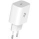 Зарядное устройство сетевое 20Вт белый 2E USB-C PD 33109 фото 1