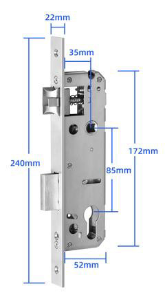 Умный дверной биометрический замок SEVEN LOCK SL-7762BF black (врезная часть 3585) 1566028445 фото