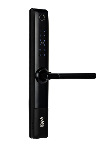 Умный дверной биометрический замок SEVEN LOCK SL-7762BF black (врезная часть 3585) 1566028445 фото