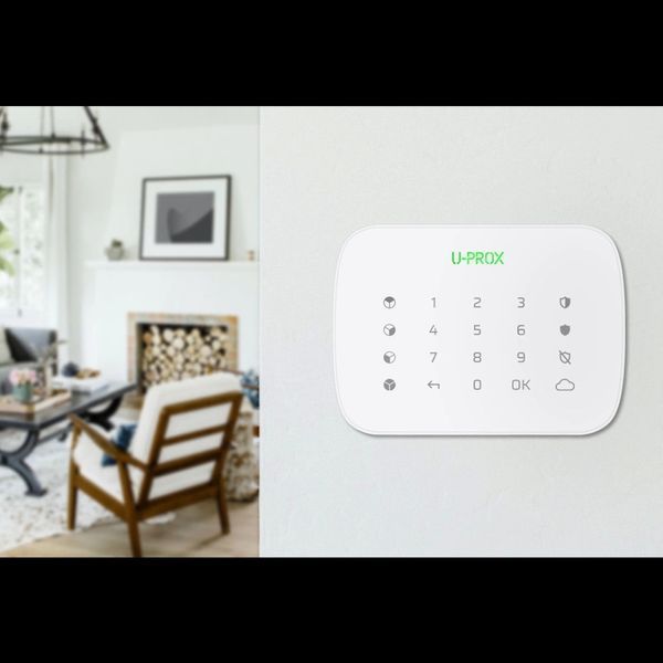 U-Prox Keypad G4 White Беспроводная сенсорная клавиатура для четырех групп 29672 фото