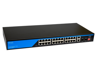 PoE комутатор (switch) 24 порти SEVEN P-73224G-2SFP P-73224G-2SFP фото