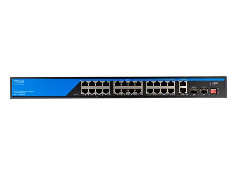 PoE комутатор (switch) 24 порти SEVEN P-73224G-2SFP P-73224G-2SFP фото