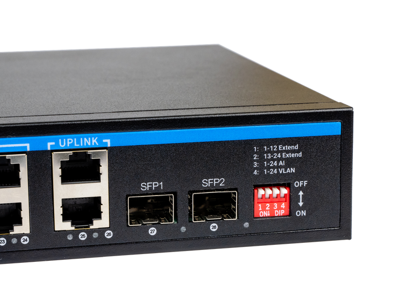 PoE комутатор (switch) 24 порти SEVEN P-73224G-2SFP P-73224G-2SFP фото