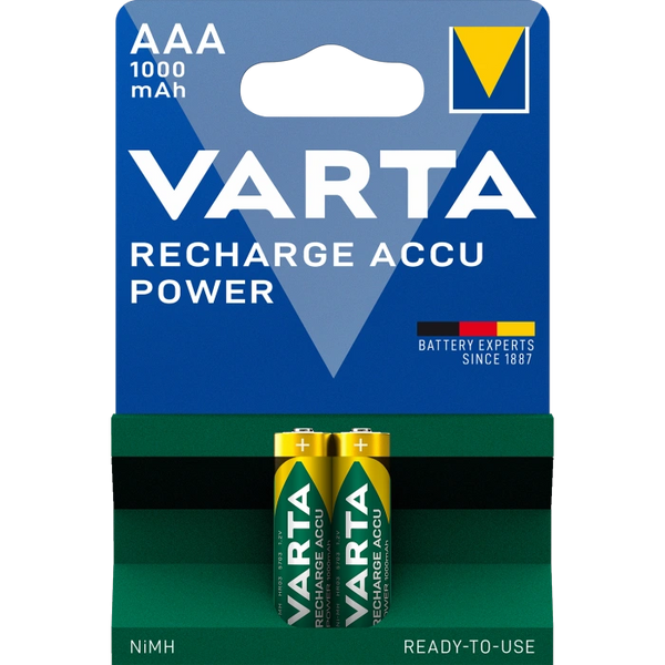 VARTA RECHARGEABLE ACCU AAA 1000mAh BLI 2 NI-MH (READY 2 USE) Аккумулятор 26989 фото