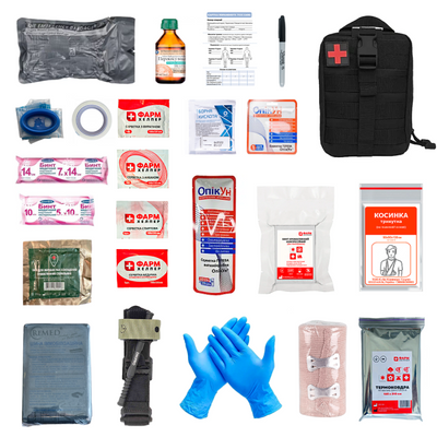 Аптечка індивідуальна першої допомоги надзвичайної ситуації в умовах війни (Турнікет Dnipro) ses0400 фото