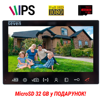 Видеодомофон 7 дюймов SEVEN DP&ndash;7575 FHD IPS black 1025723473 фото