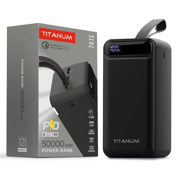 TITANUM 741S 22.5W Black 50000mAh Повербанк 31477 фото