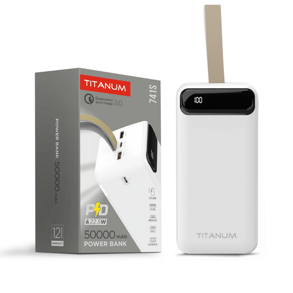 TITANUM 741S 22.5W White 50000mAh Повербанк 31478 фото
