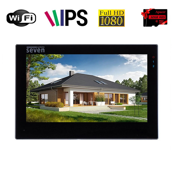 IP-відеодомофон 7 дюймів з Wi-Fi SEVEN DP-7577FHDW - IPS black 1445595819 фото