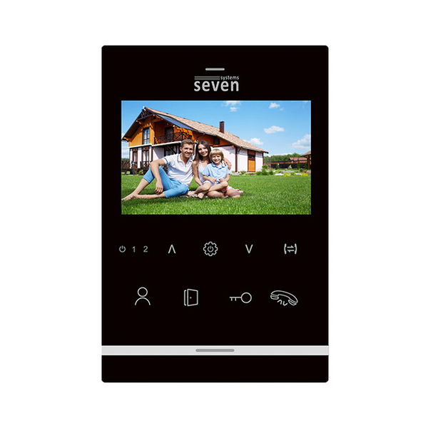 Комплект домофона 4 дюйма с вызывной панелью SEVEN DP&ndash;7542 Kit black 1446539382 фото