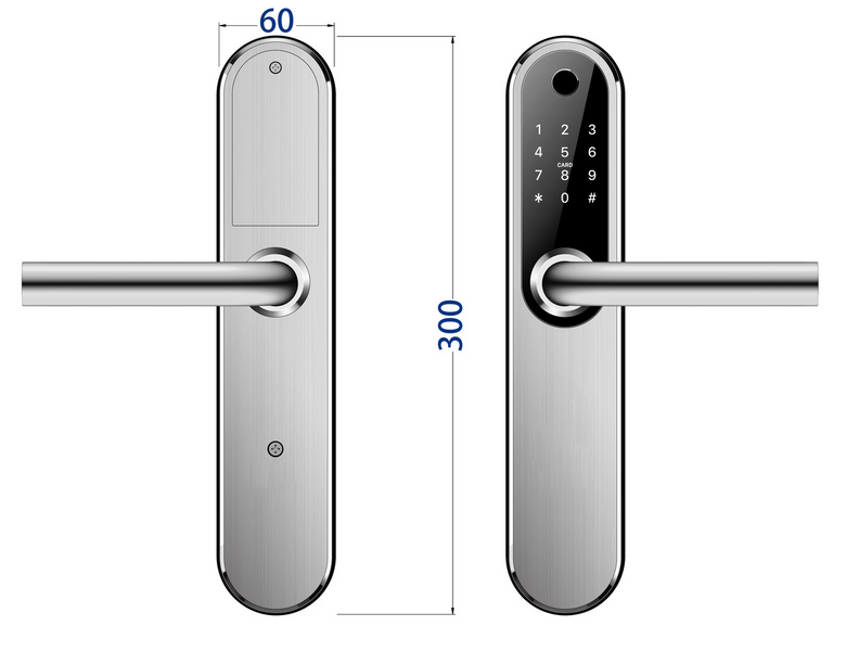 Розумний дверний біометричний замок SEVEN LOCK SL-7768BF silver (без врізної частини) 2126318961 фото