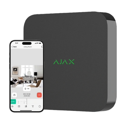 Ajax NVR (16ch) (8EU) black Мережевий відеореєстратор 30456 фото
