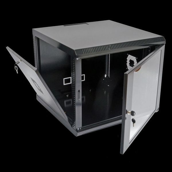 9U Шкаф 19" , 600х600х507 мм (Ш*Г*В), акриловое стекло, черный 26496 фото