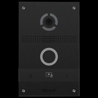 Bas-IP&nbsp;AV-08FB&nbsp;black IP панель виклику з розпізнаванням облич і зчитувачем UKEY 27108 фото