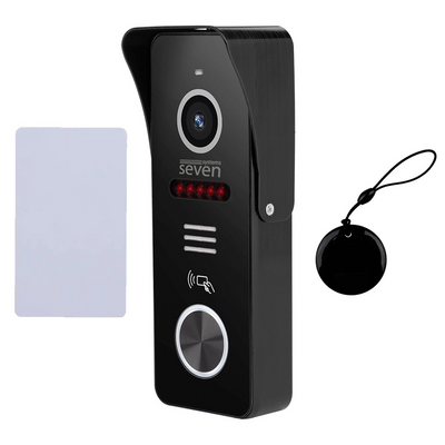 Вызывная панель домофона со встроенным считывателем карт EM-Marin SEVEN CP-7502F RFID black 1961279502 фото