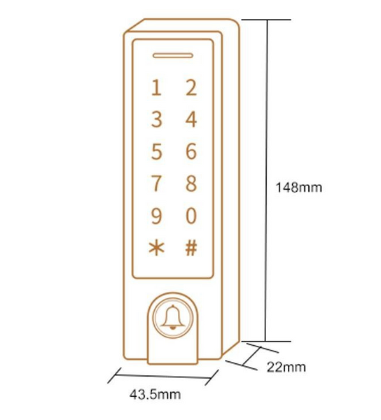 Биометрический контроллер доступа Bluetooth с клавиатурой SEVEN CR-7477BF MIFARE CR7477BF фото