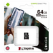 Карта пам'яті для домофону microSDXC Kingston Canvas Select Plus 64 GB Class 10 А1 UHS-1 SD64C10Kd фото 1